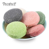 Pooypoot Natural Konjac Sponge Konnyaku Facial Exfoliator Wash Cleansing Cosmetic Puff Flutter Sponge Skin Care Cleanser Tools