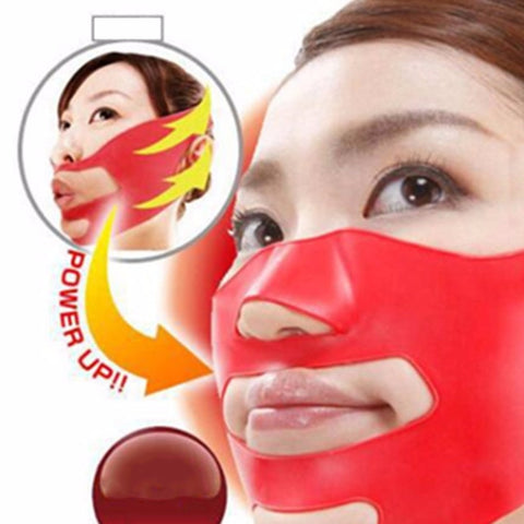 Silicone Face Slimming Mask Face Chin Lift Band Skin Care Lifting Wrap V Shape Double Chin Tightening Belts Skin Care Red