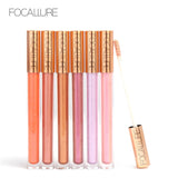 FOCALLURE 12 New Arrival Shimmer Lip Gloss Waterproof Matte Lipstick Metal Rose Golden Lip Gloss Liquid Lipstick