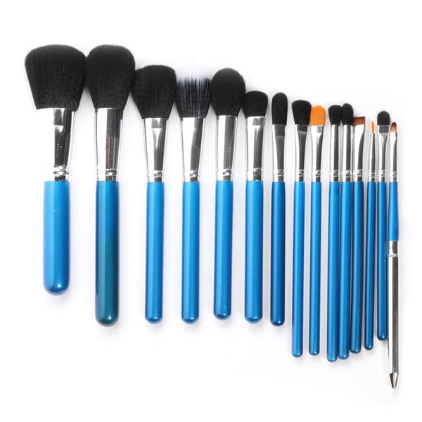 15Ppcs Makeup Brushes Set Powder Foundation Eyeshadow Eyeliner Lip Brush Tool