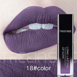 24 Color Liquid Lipstick Waterproof Makeup Long Lasting Mate Nude Tint Lip Gloss Red Purple Blue Black Ultra Matte Lipstick