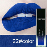 24 Color Liquid Lipstick Waterproof Makeup Long Lasting Mate Nude Tint Lip Gloss Red Purple Blue Black Ultra Matte Lipstick