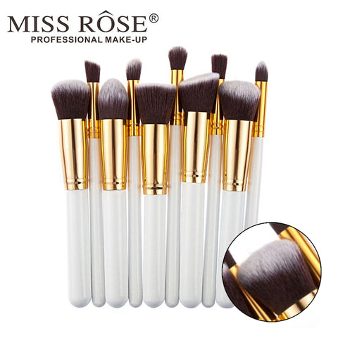 10 PCS Silver/Golden Makeup Brushes Set pincel maquiagem Cosmetics Women Makeup Tool Powder Eyeshadow Brush Cosmetic Set New