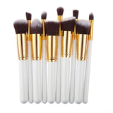 10 PCS Silver/Golden Makeup Brushes Set pincel maquiagem Cosmetics Women Makeup Tool Powder Eyeshadow Brush Cosmetic Set New