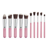 10 PCS Silver/Golden Makeup Brushes Set pincel maquiagem Cosmetics Women Makeup Tool Powder Eyeshadow Brush Cosmetic Set New