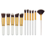 10 PCS Silver/Golden Makeup Brushes Set pincel maquiagem Cosmetics Women Makeup Tool Powder Eyeshadow Brush Cosmetic Set New
