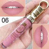 2018 Make-up Lips Frosted Liquid Lipstick Proof Long Lasting Water Sexy Pigment Nude Style Glitter Lip Gloss Beauty Red Lip Tint