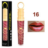 2018 Make-up Lips Frosted Liquid Lipstick Proof Long Lasting Water Sexy Pigment Nude Style Glitter Lip Gloss Beauty Red Lip Tint