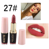 MISS ROSE Korean Matte Lipstick Waterproof Makeup Batom Mate Nude Lip Stick Velvet Red rouge a levre mat Tint Lipstick Pencil