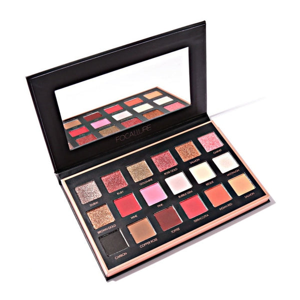 FOCALLURE 2019 New Eye Shadow Palette Earth Color Matte Fine Powder Easy to Blend Blogger Recommended Make up Palette Eyeshadow