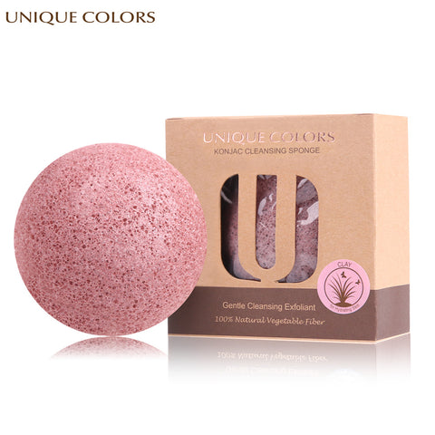 UNIQUE COLORS Natural Konjac Konnyaku Facial Cosmetic Puff Face Makeup Sponge Cleanse Washing Facial Powder Care Exfoliator Tool