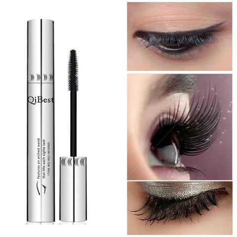 QiBest Bushy Mascara Waterproof 3d Mascara For Eyelash Extension Black Thick Lengthening Eye Lashes Cosmetics