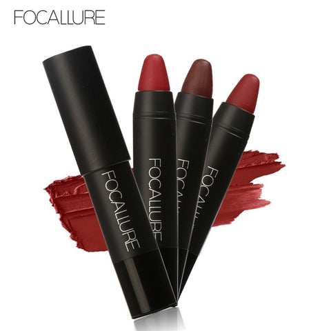 FOCALLURE Matte Lipstick Set Rich Color Velvet Waterproof High Pigment Make up Lipstick Pencil