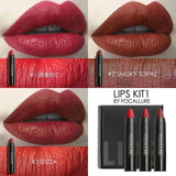 FOCALLURE Matte Lipstick Set Rich Color Velvet Waterproof High Pigment Make up Lipstick Pencil