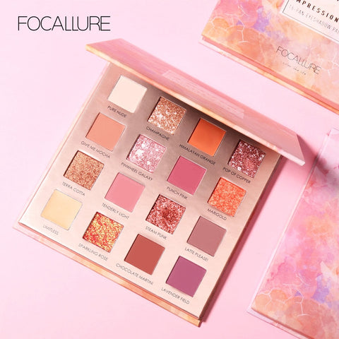 FOCALLURE New Sunrise Eye Shadow Palette Glitter Matte Pigment Eyeshadow Loose Powder Luxury Quality Eyeshadow