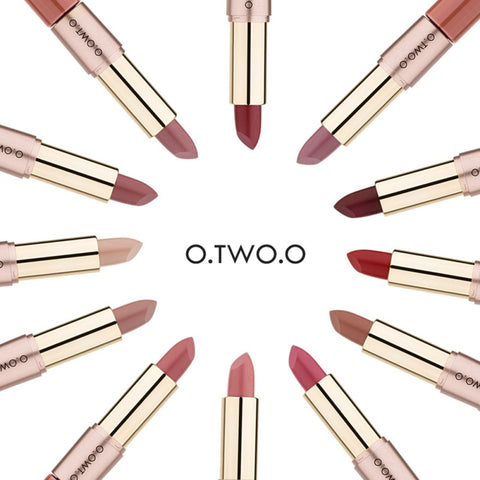 O.TWO.O 2 in 1 Matte Lipstick Long Lasting Makeup Cosmetics Waterproof Batom Mate Lip Stick Rouge  maquiagem