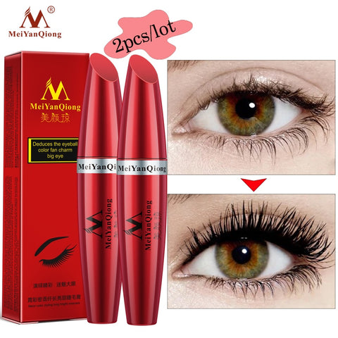 2pcs/lot neon whisper long bright mascara moisturizing easy dry natural curling thick waterproof sweat eyelash care 10g