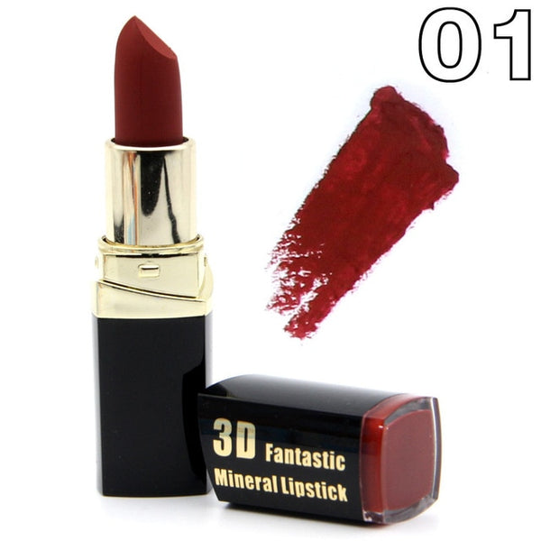 Professional Matte Lipstick Cosmetic Waterproof Long Lasting Pigment Velvet Miss Rose Brand Sexy Red Lip Matte Nude Lipstick