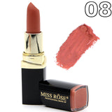 Professional Matte Lipstick Cosmetic Waterproof Long Lasting Pigment Velvet Miss Rose Brand Sexy Red Lip Matte Nude Lipstick