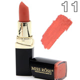 Professional Matte Lipstick Cosmetic Waterproof Long Lasting Pigment Velvet Miss Rose Brand Sexy Red Lip Matte Nude Lipstick