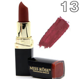 Professional Matte Lipstick Cosmetic Waterproof Long Lasting Pigment Velvet Miss Rose Brand Sexy Red Lip Matte Nude Lipstick