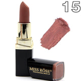 Professional Matte Lipstick Cosmetic Waterproof Long Lasting Pigment Velvet Miss Rose Brand Sexy Red Lip Matte Nude Lipstick