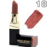 Professional Matte Lipstick Cosmetic Waterproof Long Lasting Pigment Velvet Miss Rose Brand Sexy Red Lip Matte Nude Lipstick