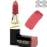 Professional Matte Lipstick Cosmetic Waterproof Long Lasting Pigment Velvet Miss Rose Brand Sexy Red Lip Matte Nude Lipstick
