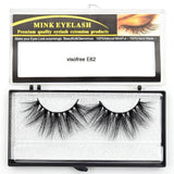 Visofree Eyelashes Mink Eyelashes Criss-cross Strands Cruelty Free High Volume Mink Lashes Soft Dramatic Eye lashes E80 Makeup