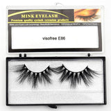 Visofree Eyelashes Mink Eyelashes Criss-cross Strands Cruelty Free High Volume Mink Lashes Soft Dramatic Eye lashes E80 Makeup