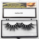 Visofree Eyelashes Mink Eyelashes Criss-cross Strands Cruelty Free High Volume Mink Lashes Soft Dramatic Eye lashes E80 Makeup