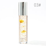Fashion Flowers Gold Foil Color Long Lasting Lip Gloss Temperature Color Change Lip Gloss Moisture Crystal Transparent Lipstick