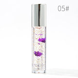 Fashion Flowers Gold Foil Color Long Lasting Lip Gloss Temperature Color Change Lip Gloss Moisture Crystal Transparent Lipstick