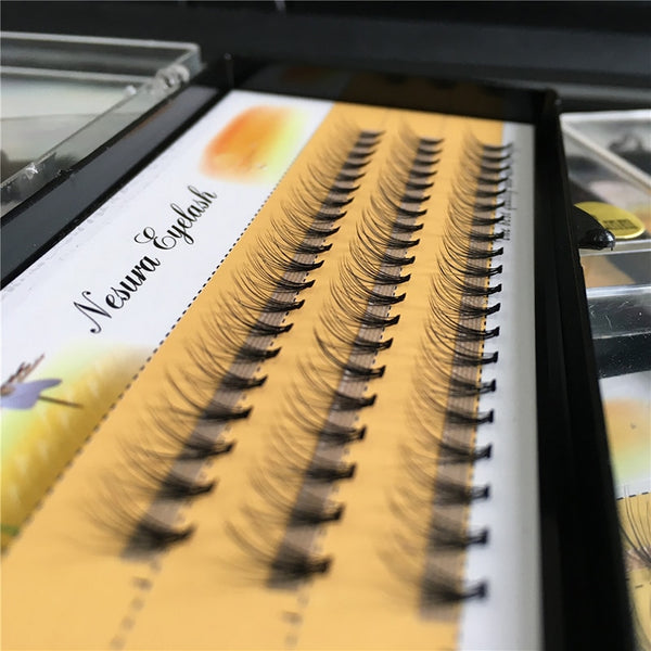 1 Trays Natural Long Black Individual False Eyelashes Eye Lash Extension Makeup Tool 60 Knots 8 10 12 14MM Available