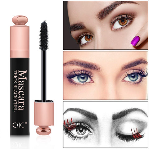 4D Silk Fiber Thick Curling Mascara False Eyelash Extension Lasting Waterproof Lengthening Cosmeticsrimel De Alargamiento TSLM2