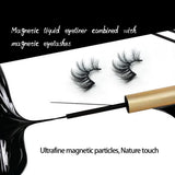 DEEP EYES New magnetic liquid eyeliner and 3d suede three magnetic false eyelash set Mink eyelashes