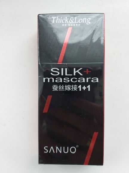 2pcs mascara + Silk Magic Black 4d silk fiber eyelash mascara   Eyelash Extension Lengthening VolumeWaterproof Cosmetic