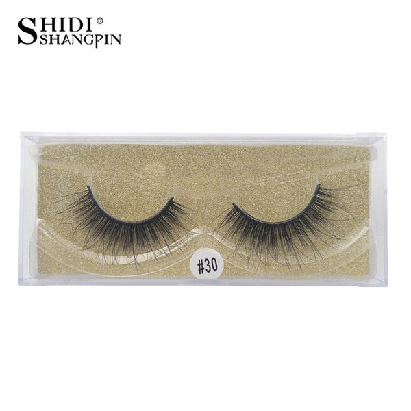 SHIDISHANGPIN 1 pair 3d mink eyelashes makeup natural long false lashes fluffy mink fake eyelashes volume eye lashes extension