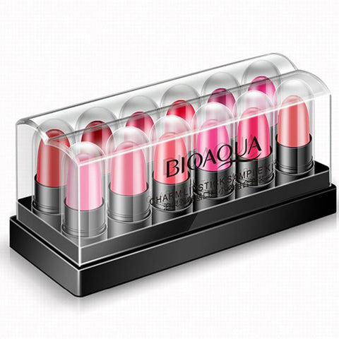 12 pcs/box women moisturizing lipstick Set box long lasting waterproof nude lipsticks multicolorful beauty lip stick sexy color