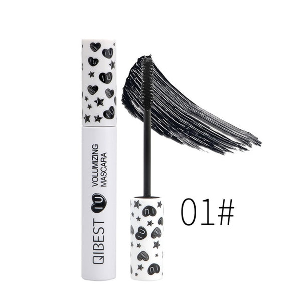 1Pcs QIBEST 7 Colors mascara red blue yellow purple cream Thick curling lengthening eyelash extension waterproof 4D mascara