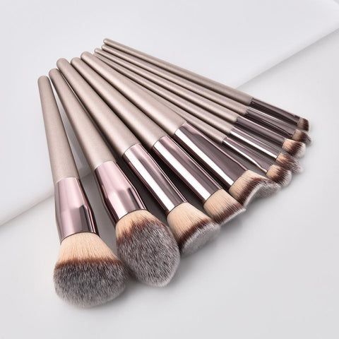 Luxury Wooden Makeup Brushes Set For Foundation Powder Blush Eyeshadow Concealer Lip Eye Make Up Brush Cosmetics Beauty Tools