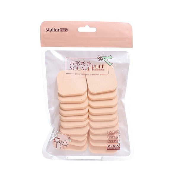 Durable 20pcs Wet And Dry Use Makeup Sponge Powder Puff Foundation Cosmetic Facial Sponges Soft Powder Puff For BB Cream Blush