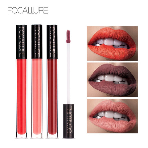 FOCALLURE matte liquid lipstick waterproof long lasting lips cosmetics nude shades 14 colors women lipstick  lip makeup
