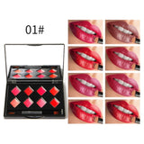 NICE FACE 8Color Sexy Beauty Make Up Matte Lipsticks Moisturizer Lip Gloss Cosmetic Set Waterproof Long Lasting Lipgloss Palett