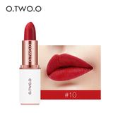 O.TWO.O 12 Color Velvet Matte Lipstick Waterproof Lips Makeup Cosmetic Long Lasting Moisturizer Lipstick Women Beauty Maquillaje