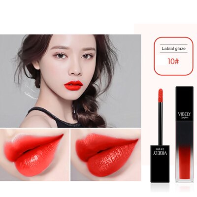 1pcs Sexy Lip Gloss Cosmetics Waterproof Long Lasting Natural Matt Lipstick Lipgloss Women Lip Beauty Makeup Moisturizing