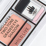 2 Colors Eye Shadow Palette Double Gradient Eye Shadow Disc 3 Seconds Charming Eye Makeup Cosmetics With Brush