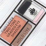 2 Colors Eye Shadow Palette Double Gradient Eye Shadow Disc 3 Seconds Charming Eye Makeup Cosmetics With Brush