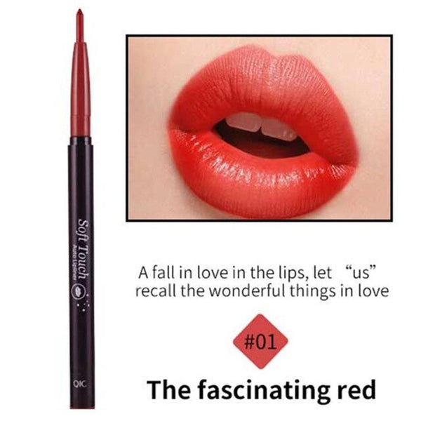QIC Automatic Rotary Long-lasting Waterproof Lip Liner Pen Lipstick Pencil Natural Makeup Tools