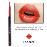 QIC Automatic Rotary Long-lasting Waterproof Lip Liner Pen Lipstick Pencil Natural Makeup Tools